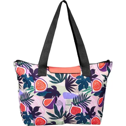 Hoppla Rosebank Polyester Roll-Up Tote Bag Back